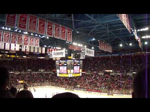 US National Anthem before the Red Wings vs Avalanche game - Feb 25, 2012