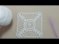 ОЧЕНЬ ПРОСТО. Ажурный КВАДРАТНЫЙ МОТИВ вязание крючком Easy Crochet Square Motifs For Beginners