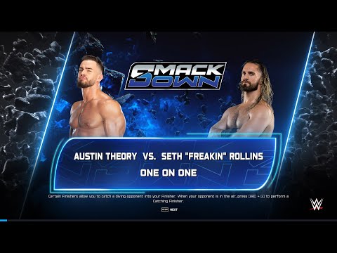 [ smackdown cup 1 round ] - austin theory vs seth freakin rollins