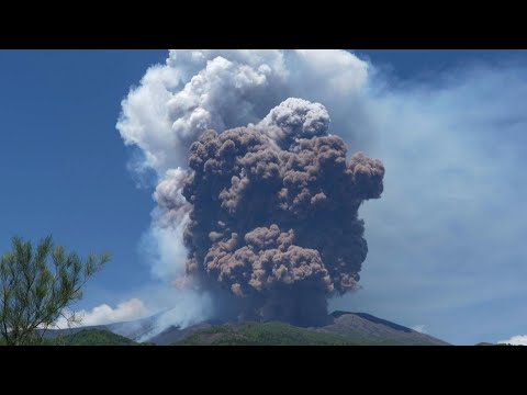 Video Thumbnail: Smoke rising from Italy's Etna volcano as it erupts | AFP