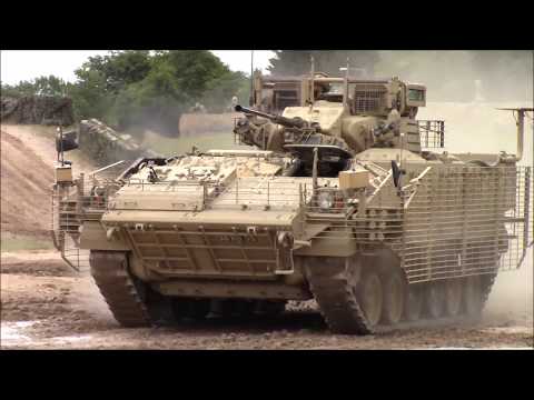 Warrior FV 510 Infantry Section Vehicle with cage armour