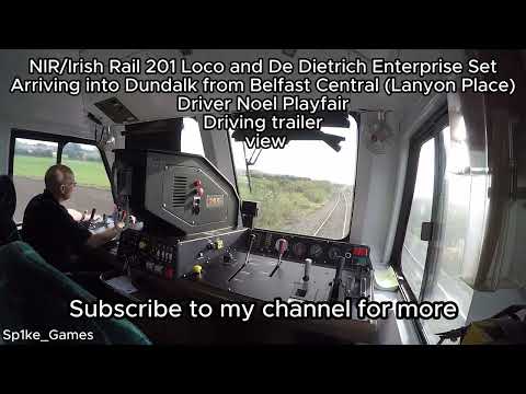 NIR/Irish Rail Class 201+ De Dietrich Enterprise set arriving into Dundalk.