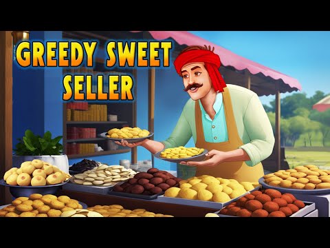 Greedy Sweet Seller | English Stories |  Learn English | English Stories | Moral Stories | Comedy