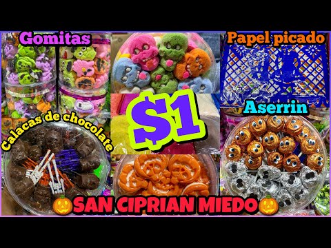 🎃Sweets for the Day of the Dead / Sugar Skulls, Gummies, and Confetti / San Ciprian Market, Mexic...