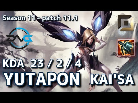 【韓国サーバー/D1】DFM Yutapon カイサ(Kai'sa) VS ヴェイン(Vayne) BOT - Patch11.1 KR Ranked【LoL】