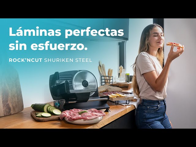 Trancheuse Cecotec Rock'nCut Shuriken Steel 200W disque inox 190mm réglage 0-15mm video