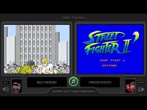 Street Fighter II (NES vs Master System) Side by Side Comparison