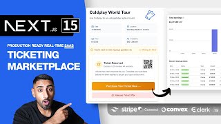 🔴 Lets build a Ticket Marketplace SAAS with NEXT.JS 15 (Convex, Stripe Connect, Clerk, Tailwind, TS)