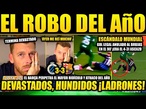EL BARÇA PERPETRA EL MAYOR ROBO DEL AÑO AL BRUJAS Y JOTA JORDI TERMINA A GOLPES CON TODO ¡RIDÍCULO!