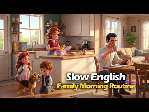 Family Morning Routine | Easy English Listening Practice (A2 Level)