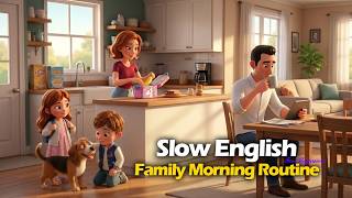 Family Morning Routine | Easy English Listening Practice (A2 Level)