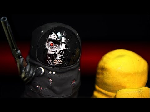 Making Real Among us Terminator impostor Sculpture Timelapse - T800 T1000