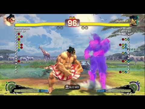 AOI MOMO [Bison] vs Gambarimasu [Honda] SSF4 Japanese Online Ranked Matches - TRUE-HD