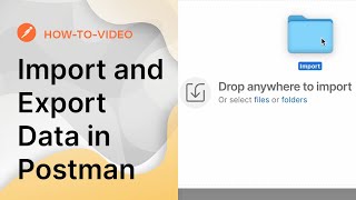 Import and Export Data in Postman
