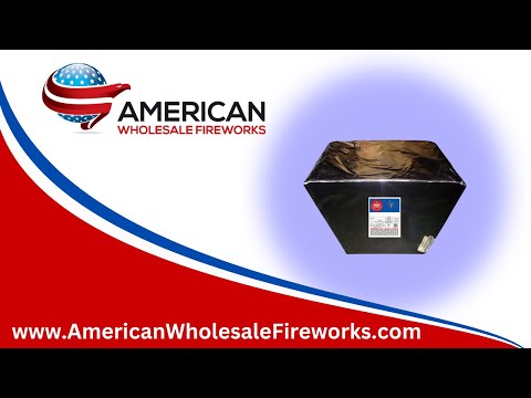 Cake - 100s Red, White and Blue Tails to Titanium Rep ... Available at American Wholesale Fireworks!
