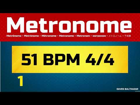 51 BPM METRONOME - METRÔNOMO 51 BPM 4/4