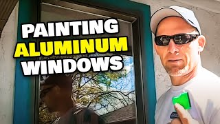 How To Paint Metal or Aluminum Windows.  Painting Aluminum Windows.