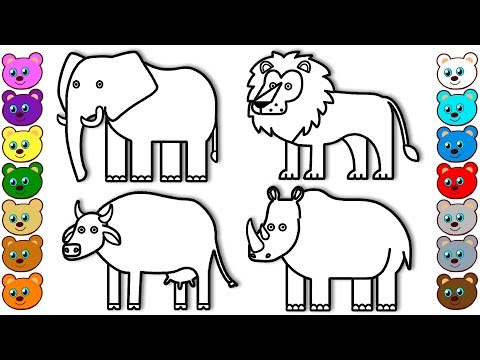 Coloring for Kids with Animals of India - Colouring Book for Children