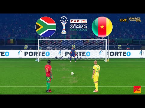 South Africa vs Cameroon - Penalty Shootout 1/8 FINAL | CAF Africa Nations Cup |  eFootball PES