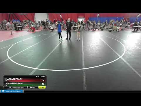 119-127 Lbs 1st Place Match - Madilyn Peach, WI Vs Addisen Olson, WI Addc