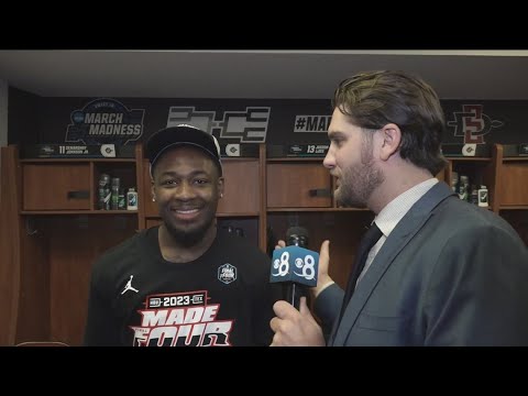 Aztecs win! Interviews with SDSU Aztecs players and coaches after win leads to Final Four