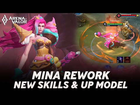 MINA REWORK - UPGRADED MODEL & SKILLS (English) | Arena of Valor | AOV | RoV | LiênQuânMobile | 傳說對決