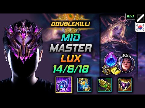 Master Lux Mid vs Irelia - 천상계 미드 럭스 루덴 유성 - LOL KR 12.6