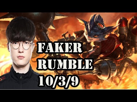 T1 #Faker Rumble vs Ryze mid lane