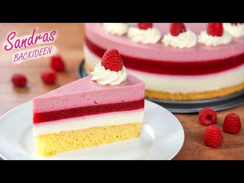 Himbeertorte mit Joghurtcreme - einfaches Rezept | Ostertorte mit 3 leckeren Schichten