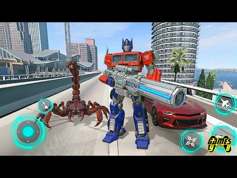 Red Scorpion Robot Car Transformers Game - Android Gameplay