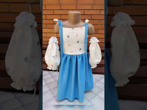 Сарафан для девочки летний Сердечки 116 122 128 - фото 2 - id-p2669524012