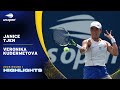 Janice Tjen Vs Veronika Kudermetova Highlights 2025 US Open Round 1