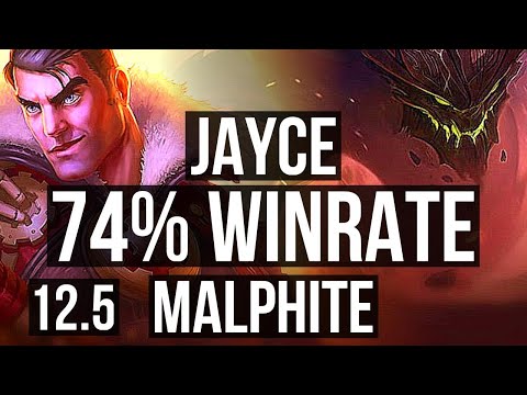 JAYCE vs MALPH (TOP) | 74% winrate, 10/1/2, 7 solo kills, Legendary | NA Grandmaster | 12.5