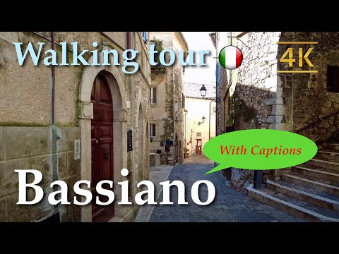 Bassiano (Lazio), Italy【Walking Tour】With Captions - 4K