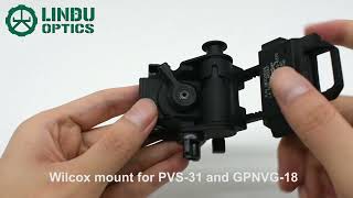 Lindu Optics night vision manufacturer standard helmet mount for PVS 31 and GPNVG 18