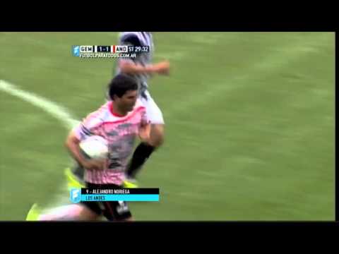 Gol de Noriega. Gimnasia (M) 1 - Los Andes 1. Fecha 37. B Nacional 2015. FPT.