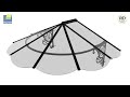 Lily XL 2642 marquise de porte 216x88 cm noir | video 1