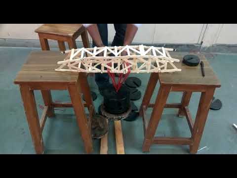 Popsicle Bridge Testing Of K type Structure