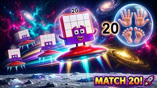 Numberblocks Racing to 20! Complete the Space Math Challenge 🚀