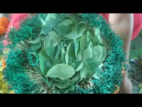 creating Bathukamma with flowers