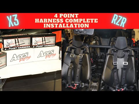 4 point harness complete install-Aces Racing Harness Maverick X3, Rzr