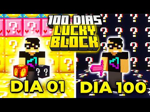 SOBREVIVI 100 DIAS MAS O MUNDO TEM LUCKY BLOCKS NO MINECRAFT - O FILME