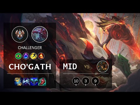 Cho'Gath Mid vs Cassiopeia - BR Challenger Patch 11.4