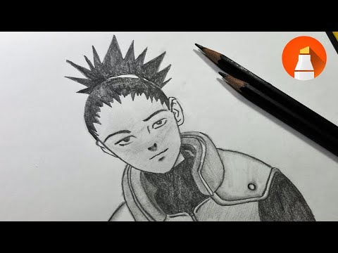 How to draw Shikamaru from Naruto | simple drawing ideas | easy drawing ...