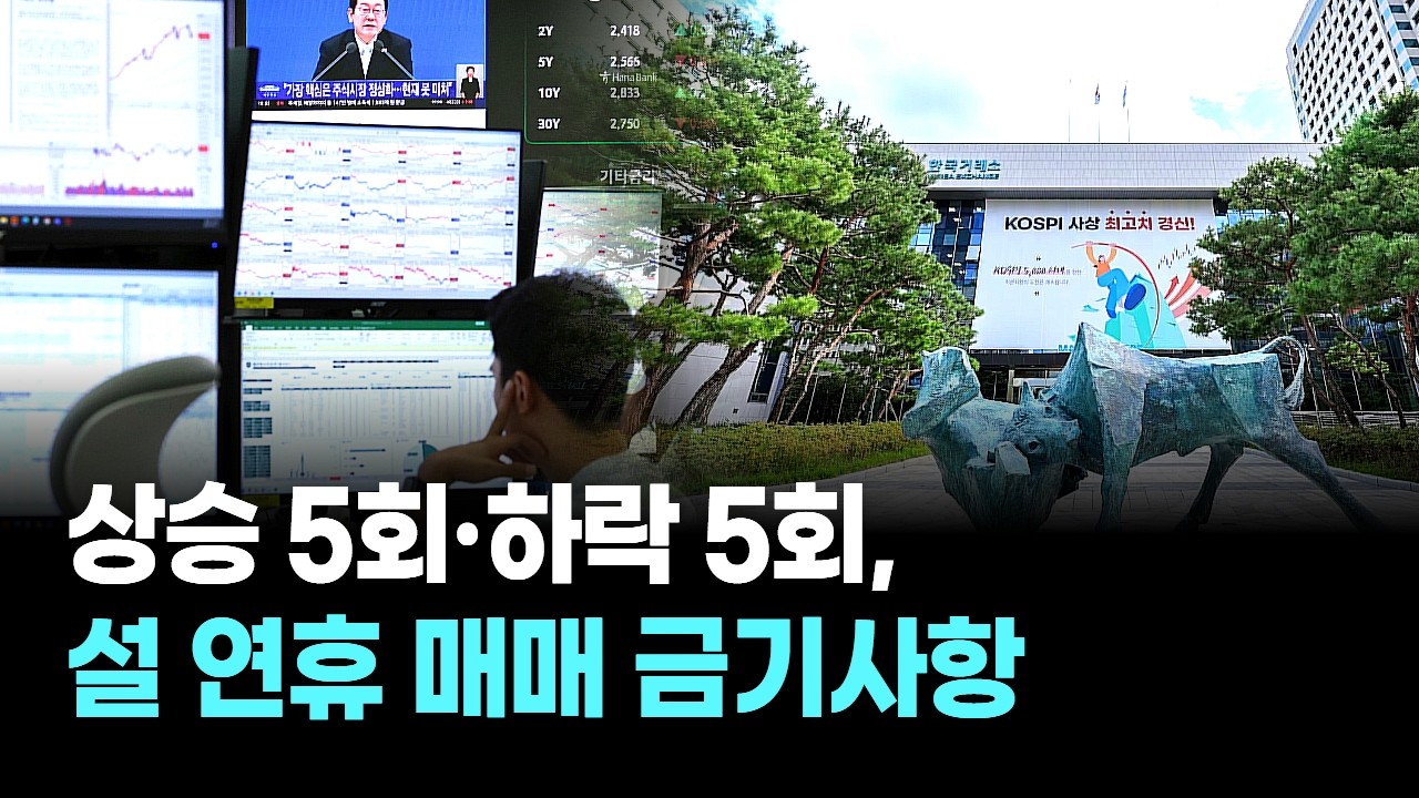 상승 5회·하락 5회, 설 연휴 매매 금기사항
