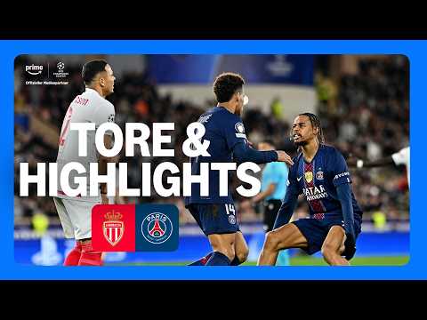 UEFA Champions League AS Monaco vs Paris Saint-Germain | Highlights und Tore
