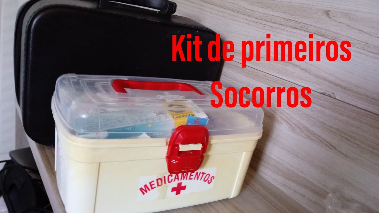 Kit de primeiros socorros básico.