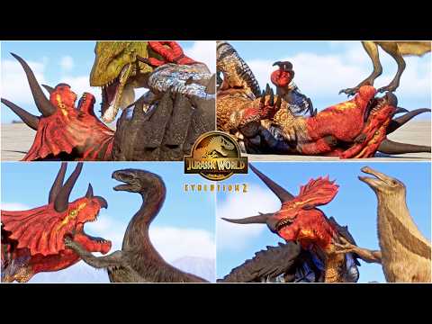 ULTIMASAURUS DEATH ANIMATIONS VS ALL DINOSAURS | JURASSIC WORLD EVOLUTION 2