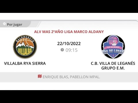 Alevin masc 11 B VILLALBA RYA SIERRA - VILLA DE LEGANES