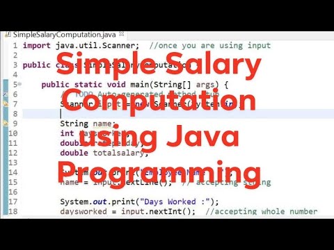 Simple Salary Computation Using Java Programming